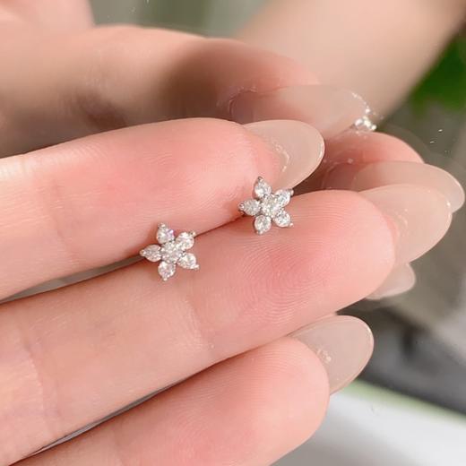 卡蒂罗/KADER 莹莹花语耳钉 925银元气少女可爱小花俏皮设计耳饰 精致满钻闪锆配饰浪漫梦幻 情人节送女生 礼盒款 商品图2