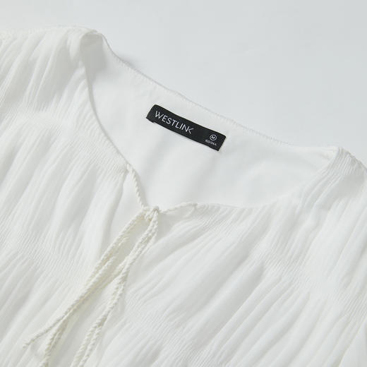 西遇法式温柔风连衣裙女夏季新款肌理感花苞袖垂感高级蛋糕裙D1040840 商品图5