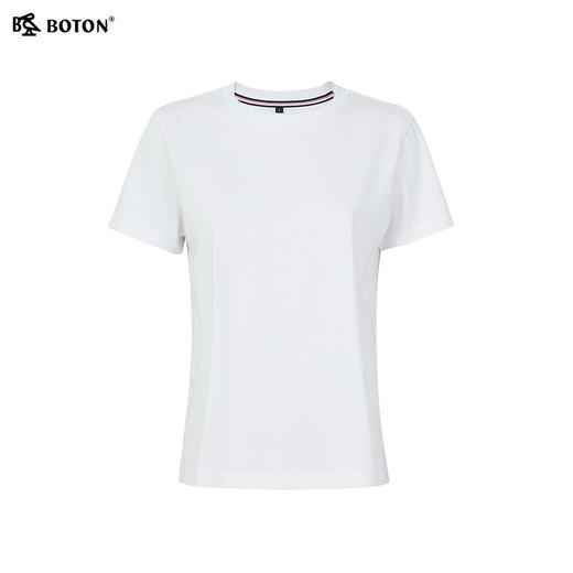 波顿春夏季冰丝抗皱女士圆领t恤高端美式休闲短袖上衣LT318224 商品图6