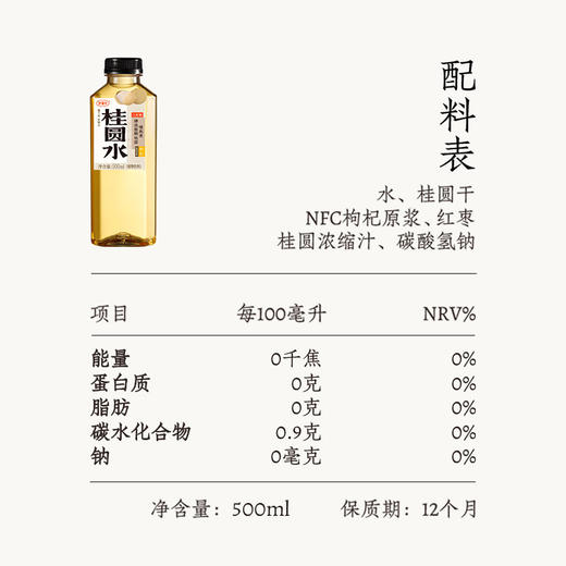 好望水薏米水桂圆水 500ml/瓶 商品图8