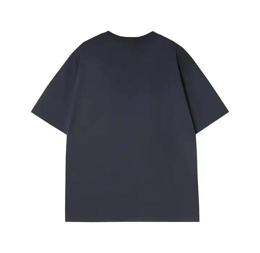 夏季新款个性圆领短袖泛白印花设计日常休闲宽松百搭上衣 商品图3