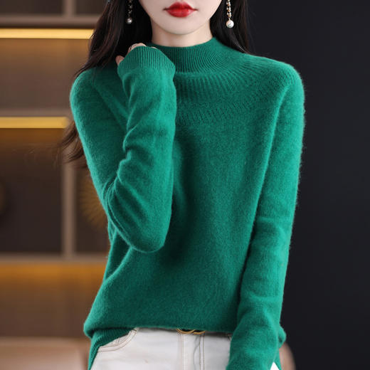 毛豆-XK1106一线成衣镂空羊毛衫 商品图3