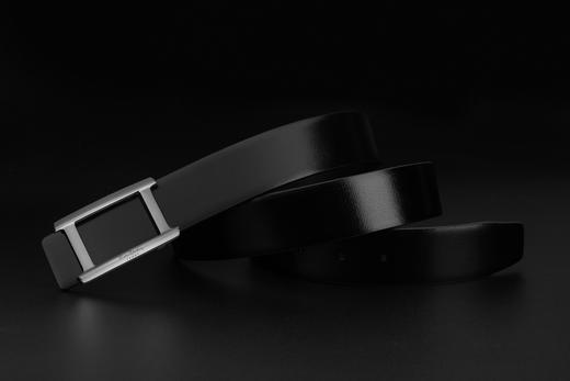 皮尔卡丹皮带男真皮都市休闲不锈钢板扣高级轻奢裤腰带商务三色牛皮裤带 商品图5