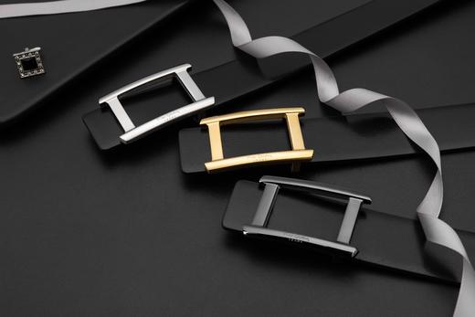 皮尔卡丹皮带男真皮都市休闲不锈钢板扣高级轻奢裤腰带商务三色牛皮裤带 商品图0