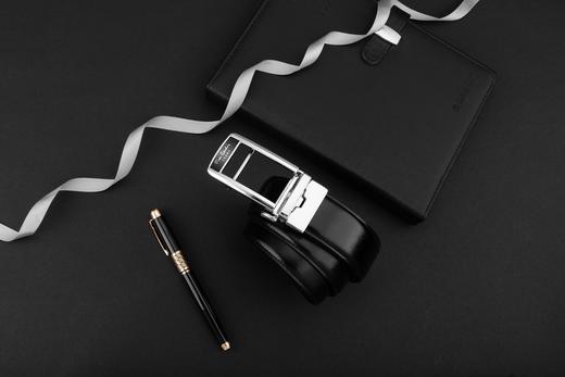 皮尔卡丹正品皮带男真皮腰带男士商务休闲自动扣高档官方正品牛皮裤带 商品图2