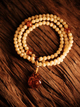 C12蜜蜡配花珀吊坠【器悟雅玩】