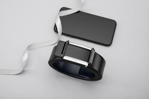 皮尔卡丹皮带男真皮都市休闲不锈钢板扣高级轻奢裤腰带商务牛皮裤带 商品图3