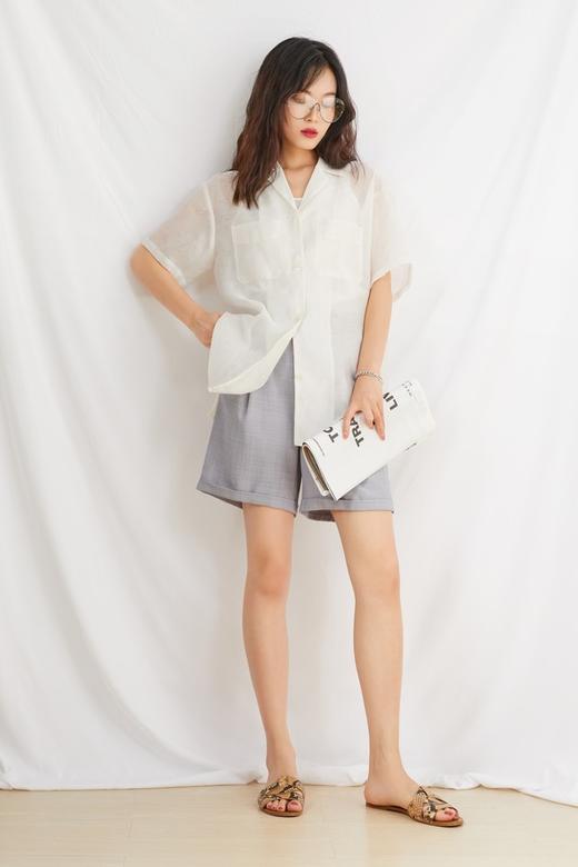 Kai & Kiera 工装双口袋设计感衬衫 13067 商品图1