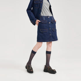 lost in echo2024夏季新款牛仔短款吊带背心上衣工装半身裙女套装