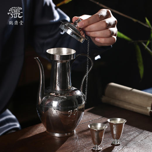 鹤鼎堂闻天系列盈升槌目纹酒壶（缺货） 商品图3
