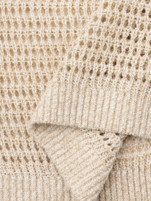 COCO ZONE 2024"燕麦拿铁"夏季圆领镂空无袖针织衫叠穿外搭上衣CC2B0631 商品图6