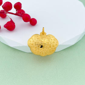 【限时克减150元】足金999 #儿童/宝宝 【精品】天赐鸿福空心百福锁包吊坠(AUDZ00006)（预售产品下单后不退款不退货不换货不补差价）（预售产品下单后不退款不退货不换货不补差价）