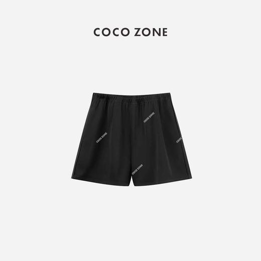 COCO ZONE 2024"小夏裤"新款松紧腰通勤百搭短裤简约纯色女裤子CC1B0647 商品图0