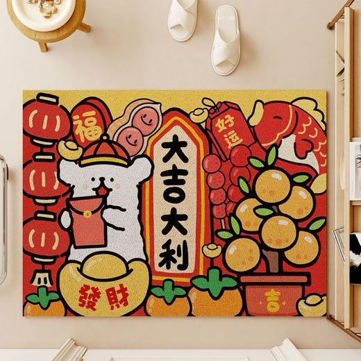 【隐藏污泥 表面不显脏】少女心可爱卡通丝圈地垫 入户门卡通地垫 创意线条狗 可爱蜡笔小新 脚垫防滑蹭玄关垫-QQ 商品图8