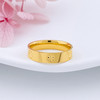 【限时克减150元】足金999.9 【精品】实心固口戒指镜面金米字纹圈戒（面宽约4.1-4.5mm）(ANWZJZ00002)（预售产品下单后不退款不退货不换货不补差价 商品缩略图0