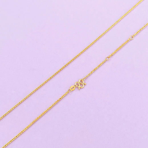 【限时克减150元】足金999 5G黄金17-18寸调节肖邦项链(AG5GXL00019-3)补差价）补差价）预售产品下单后不退款不退货不换货不补差价 商品图1