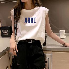 【背心款女装】夏季外穿潮白色时尚无袖t恤 宽松学生内搭运动上衣潮ins 