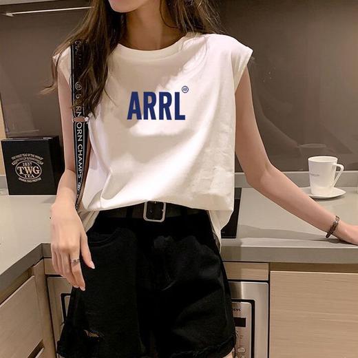 【背心款女装】夏季外穿潮白色时尚无袖t恤 宽松学生内搭运动上衣潮ins  商品图0