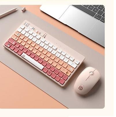 富德萌宠家族*时尚办公无线键盘+鼠标套装1501（颜色随机发） 商品图1