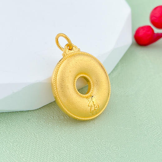 【限时克减150元】足金999 【精品】天赐鸿福空心福字平安扣吊坠(AUDZ00003-1)（预售产品下单后不退款不退货不换货不补差价）(预售产品下单后不退款不退货不换货不补差价 商品图2