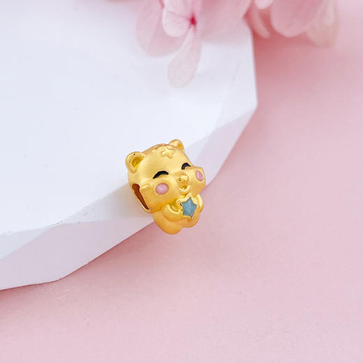 【定价黄金】足金 #儿童/宝宝 3D硬金烤漆生肖虎手串配件星星虎手串配件(V3DSC00363)（预售产品下单后不退款不退货不换货不补差价）（预售产品下单后不退款不退货不换货不补差价） 商品图2