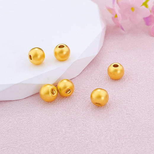 【线上黄金屋】【限时7.5折】【定价黄金】足金 【无成色字印】3D硬金散珠转运珠空心圆珠转运金珠路路通手串配件Diy手串配件/6粒(V3DSC00392)（预售产品下单后不退款不退货不换货不补差价） 商品图0