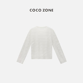 COCO ZONE 2024设计感条纹长袖针织衫气质圆领套头上衣CC1B0932