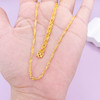 【限时克减150元】足金999 5G黄金17-18寸调节水波纹项链(AG5GXL00020-1)补差价）补差价）预售产品下单后不退款不退货不换货不补差价 商品缩略图2