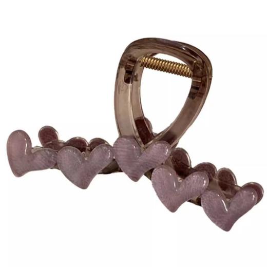 【韩国ins爱心抓夹】气质爱心抓夹 女高级感 鲨鱼夹 简约百搭夹子头饰 发夹后脑勺发抓ins风-QQ 商品图4