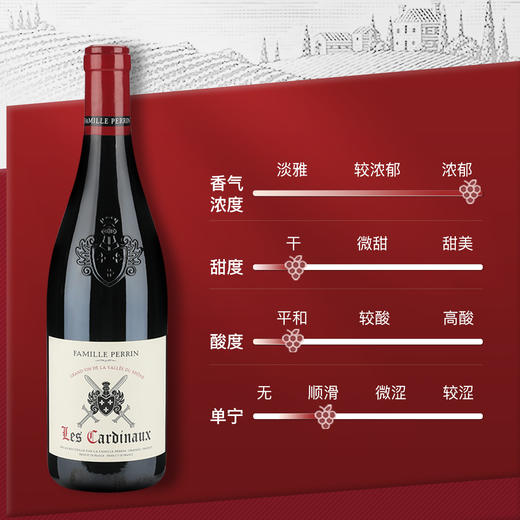 佩兰家族红衣主教红葡萄酒 2018 法国 商品图1