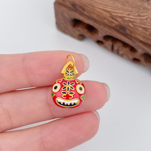 【定价黄金】足金 3D硬金烤漆吞金兽妈妈手串挂件(V3DSC00354)预售产品下单后不退款不退货不换货不补差价 商品图2