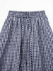 COCO ZONE "蓝格"100棉格子抽绳A字半身裙百搭复古中长裙CC1B0846 商品缩略图4