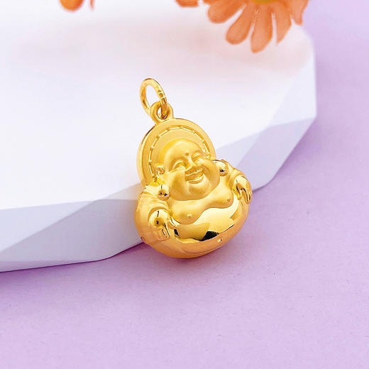 【限时克减128元】足金999.9 空心送福大肚佛吊坠(AUWZDZ00013)（预售产品下单后不退款不退货不换货不补差价）（预售产品下单后不退款不退货不换货不补差价） 商品图2