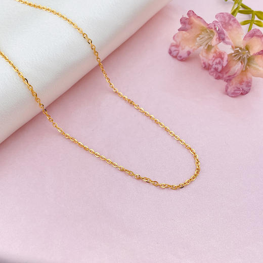 【限时克减150元】足金999 5G黄金17-18寸调节O字链项链(AG5GXL00016-3)补差价）补差价）预售产品下单后不退款不退货不换货不补差价 商品图1