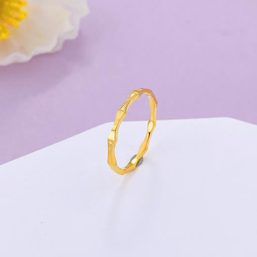 【限时克减150元】足金999.99 【精品】五9黄金实心固口戒指竹节戒指圈戒(ACJZ00260)（预售产品下单后不退款不退货不换货不补差价（预售产品下单后不退款不退货不换货不补差价 商品图0