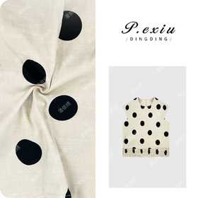 03-4潘依绣丁丁宠粉PanYiXiu/潘依绣【椰椰点点】花边波点薄款度假风飞袖背心 CX240418