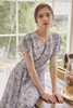 SOUREPOSE V领荷叶袖碎花连衣裙 12477 商品缩略图1