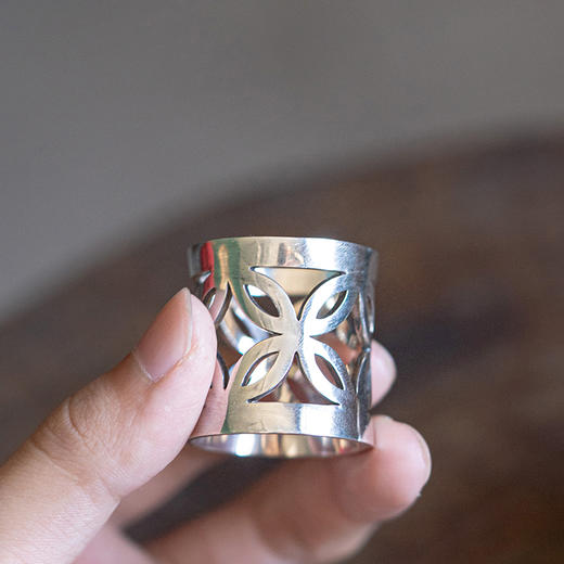 鹤鼎堂闻天系列镂花阴盖置镜面（银色）（缺货） 商品图2