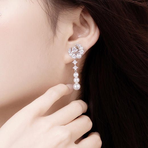 【珠光心月长款耳环】女轻奢闺蜜款 小众生日礼物送女友 下单赠精美礼盒 顺丰空运+运费险 商品图3