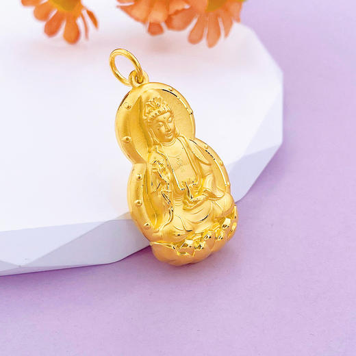 【限时克减150元】足金999.9 空心送福观音吊坠(AUWZDZ00014)（预售产品下单后不退款不退货不换货不补差价） 商品图2