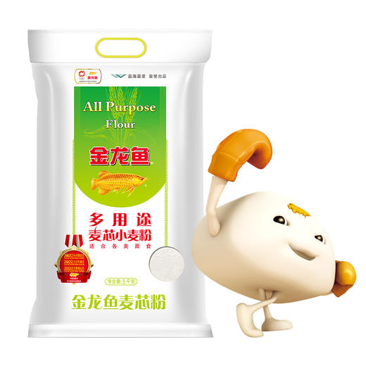金龙鱼面粉1KG御品麦芯小麦粉5KG多用途小麦粉1KG金饺子专业饺子粉2.5KG 商品图5