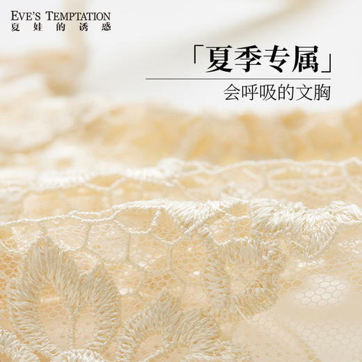 【蜜恋】夏娃的诱惑内衣女2026新款薄款大胸显小防下垂性感蕾丝文胸 商品图3
