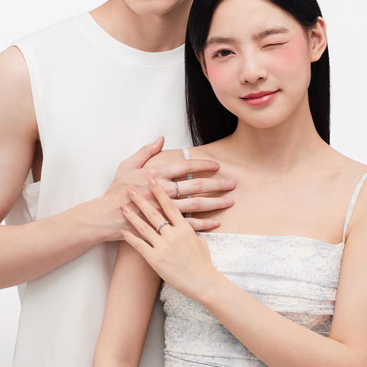 卡蒂罗/KADER 公主与骑士情侣对戒 925银轻奢时尚冠冕造型皇冠设计开口可调节一对 优雅浪漫恋爱必备礼盒 商品图5