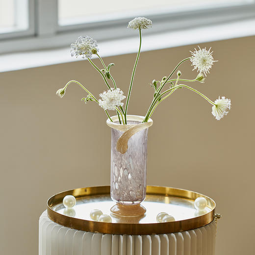 中古风轻奢餐桌双色拼接直筒迷你花瓶软装居家台面香薰烛台摆件 商品图3