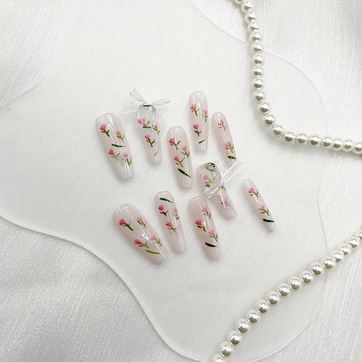 手工穿戴甲爆款高级温柔腮红可拆卸晕染ins_ym 商品图2