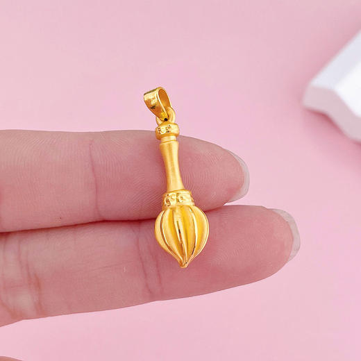 【限时7.5折】【定价黄金】足金 【精品】3D硬金空心金笔题名吊坠(AR3DDZ00083)（预售产品下单后不退款不退货不换货不补差价）（预售产品下单后不退款不退货不换货不补差价） 商品图2