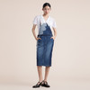 谜底牛仔背带裙2022夏季新款学院减龄贴布绣中长半裙222MB0523 商品缩略图0