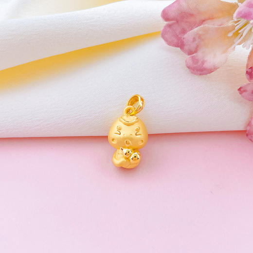 【限时7.5折】【定价黄金】足金 #儿童/宝宝 #蛇年新品 【精品】3D硬金空心蛇年生肖葫芦蛇宝宝吊坠(AR3DDZ00098)（预售产品下单后不退款不退货不换货不补差价） 商品图0