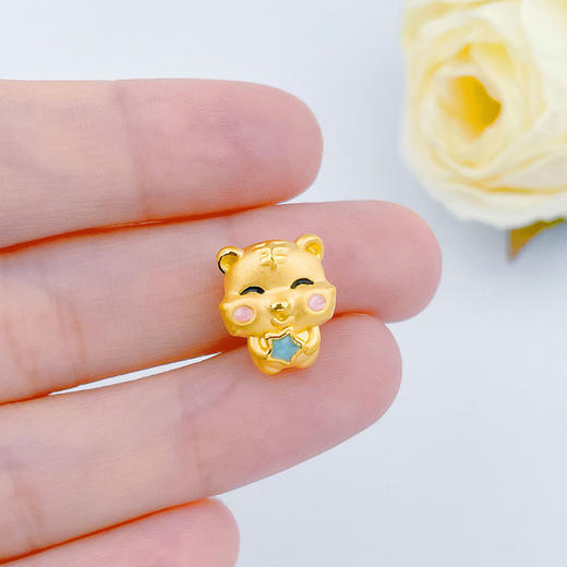 【定价黄金】足金 #儿童/宝宝 3D硬金烤漆生肖虎手串配件星星虎手串配件(V3DSC00363)（预售产品下单后不退款不退货不换货不补差价）（预售产品下单后不退款不退货不换货不补差价） 商品图3