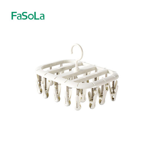 FaSoLa袜子晾晒架家用内衣内裤多功能阳台晾衣架儿童多夹子防风神器 商品图5